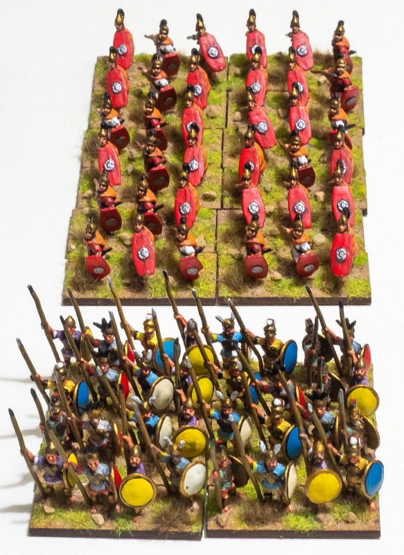 Later_Carthaginian_03.jpg (807.23 KiB) 869 mal betrachtet Unten Italian infantry, Reg Sp (I). Oben Ligurians, Irr Ax (S).