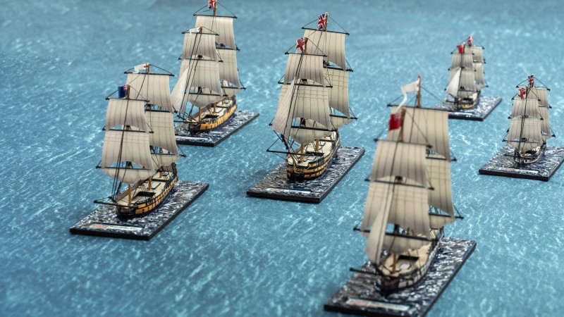 ... sowie ihr Kontrahent, die stolze britische Flotte.